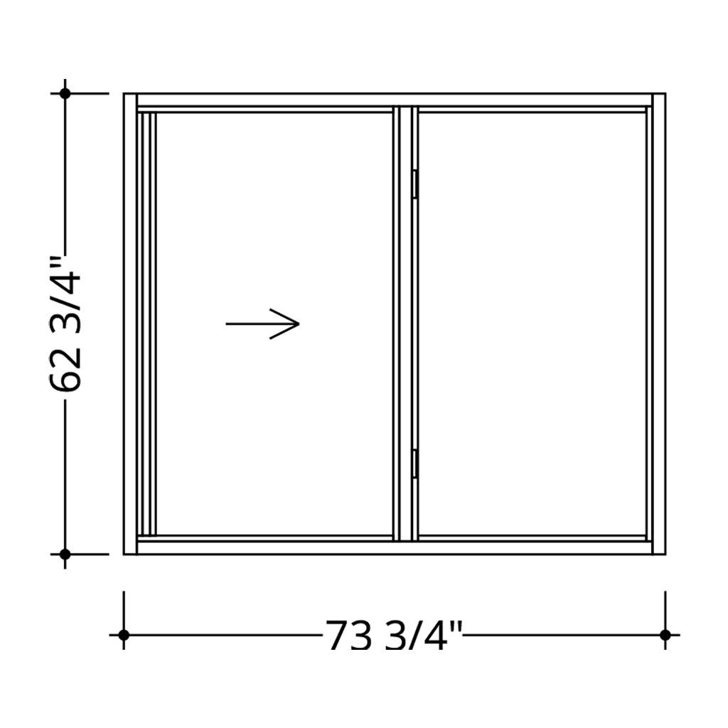 Impact Horizontal Roller Window 73 3/4" X 62 3/4"