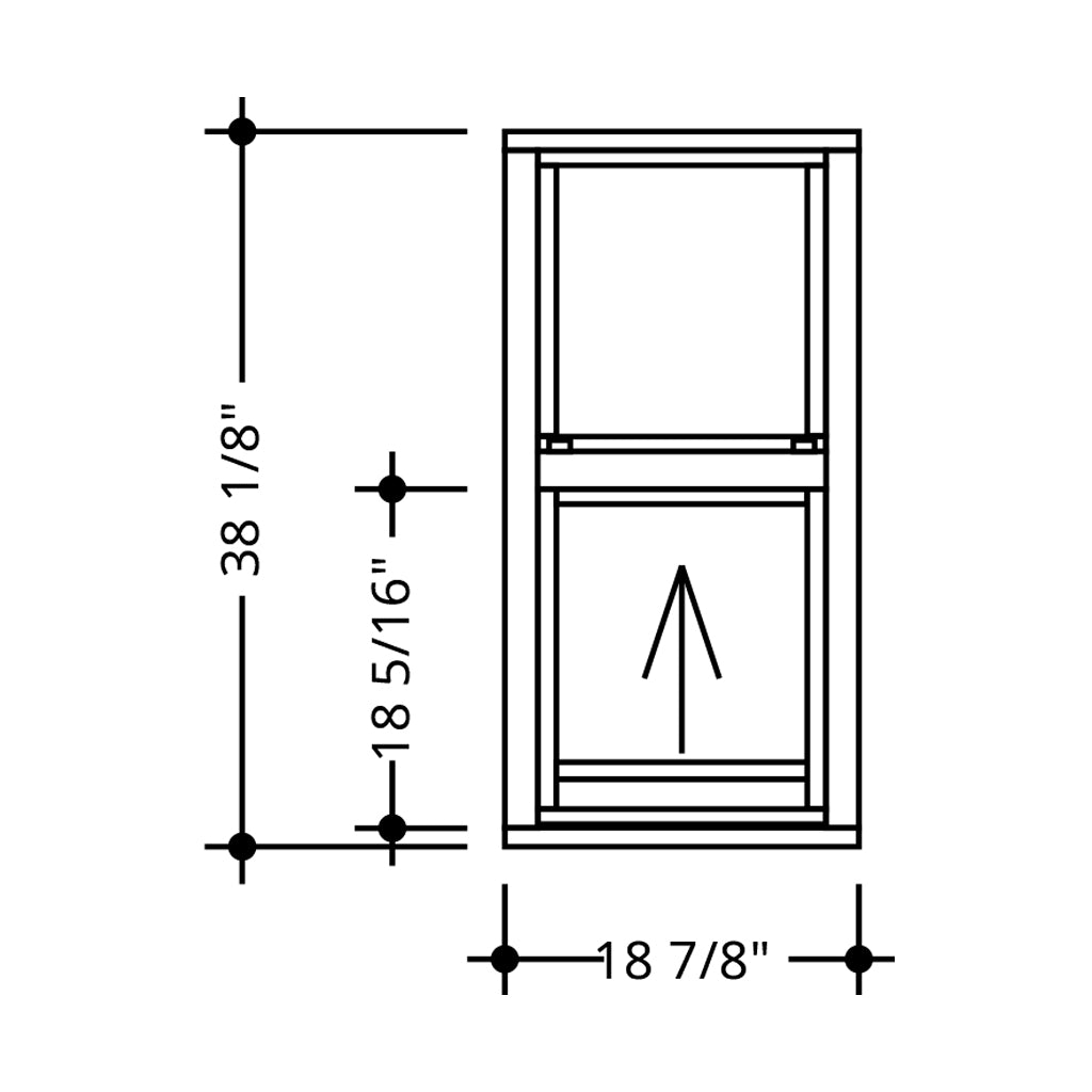 Impact Single Hung Window 18 7/8" X 38 1/8"