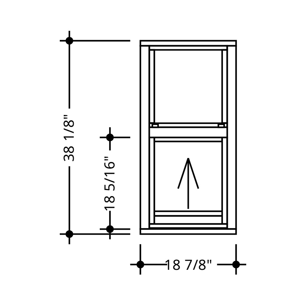 Impact Single Hung Window 18 7/8" X 38 1/8"