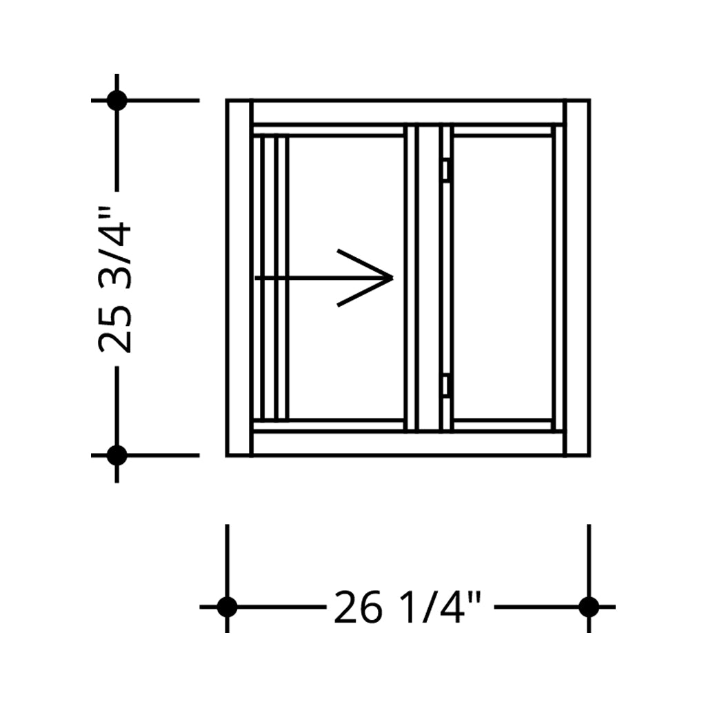 Impact Horizontal Roller Window 26 1/4" X 25 3/4"