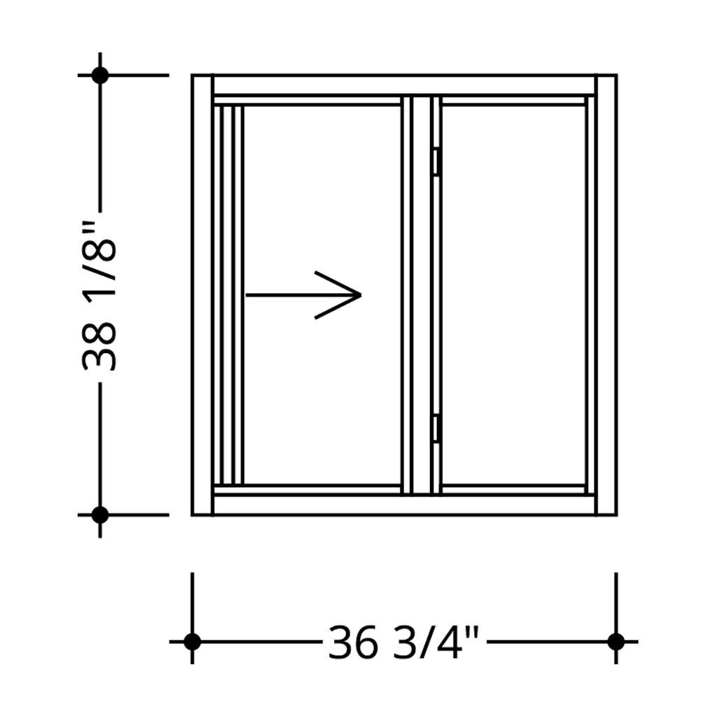 Impact Horizontal Roller Window 36 3/4" X 38 1/8"